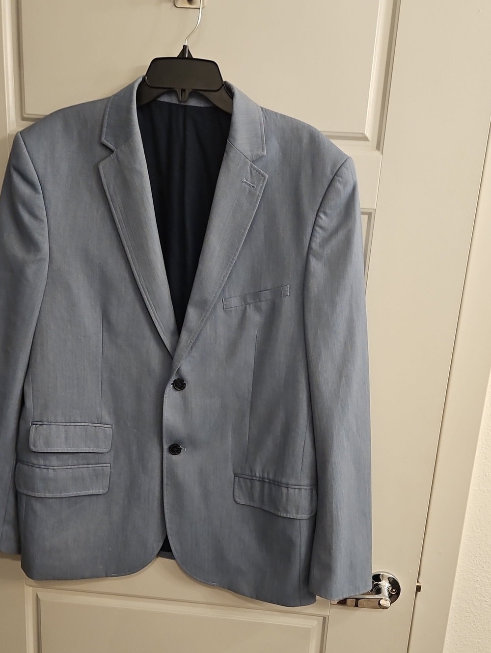 Men's Light Blue Two-Button Sport Coat Blazer